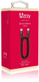 Кабель Uzay, USB Type-C m - USB Type-C m , 1.2м, 3A, черный [uz-12cc-c1809-9-bk]