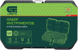 Набор инструментов Сибртех 13392 29 предметов жесткий кейс