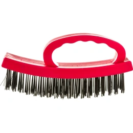 Зачистная четырехрядная, плоская, пластиковая щетка с рукояткой MATRIX 74818