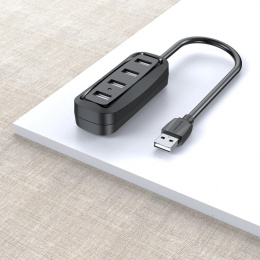 Концентратор Vention USB 2.0 на 4 порта Черный (VAS-J43-B015)