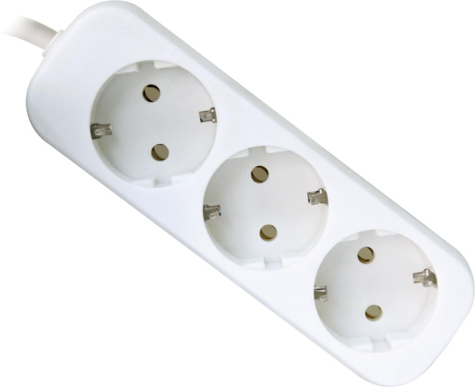 Сетевой удлинитель Defender E330, 3м, белый [99222]