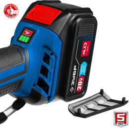 Угловая шлифмашина Зубр AB-125-42,  аккумуляторная, с 2 АКБ