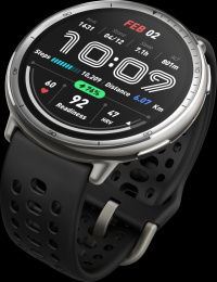 Смарт-часы AMAZFIT Active 2R A2437, 43.9мм, 1.32", черный/серебристый [6970100377712]