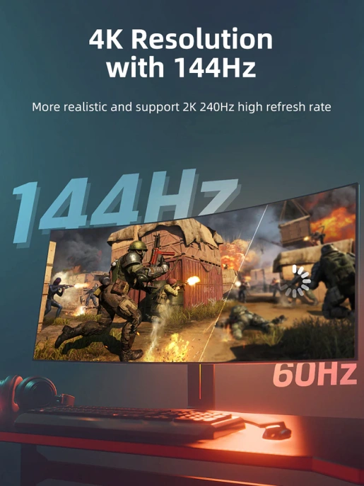 Адаптер CABLETIME CP16A (CT-CMDF8K-ZG) USB C-DisplayPort из цинка 8K/60 Гц