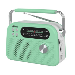 Радиоприемник Ritmix RPR-045 MINT {портативный 3хдиапазонный FM/AM/SW,Bluetooth v.5.3, воспроизв. с USB и с карт пам. micro SD до 32Gb }