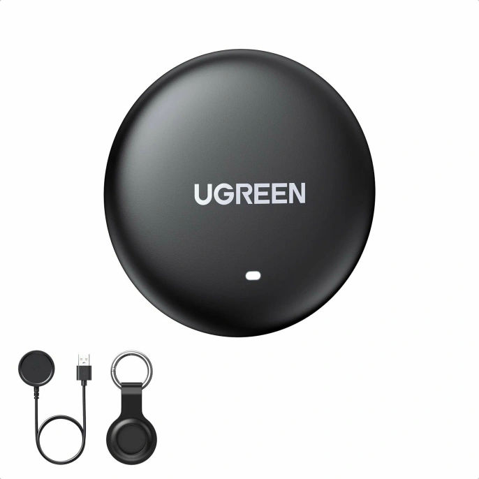 Трекер для поиска вещей UGREEN CM918 75118 Finder Mini 2 For Apple 1шт. Цвеь: черный