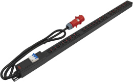 Блок распределения питания POWERCOM PDU-32AV24-18C3-6C9-3P,  вертикал.размещ.,  C13Х18,  C19Х6,  Тип вход. тока 3x32A,  2м