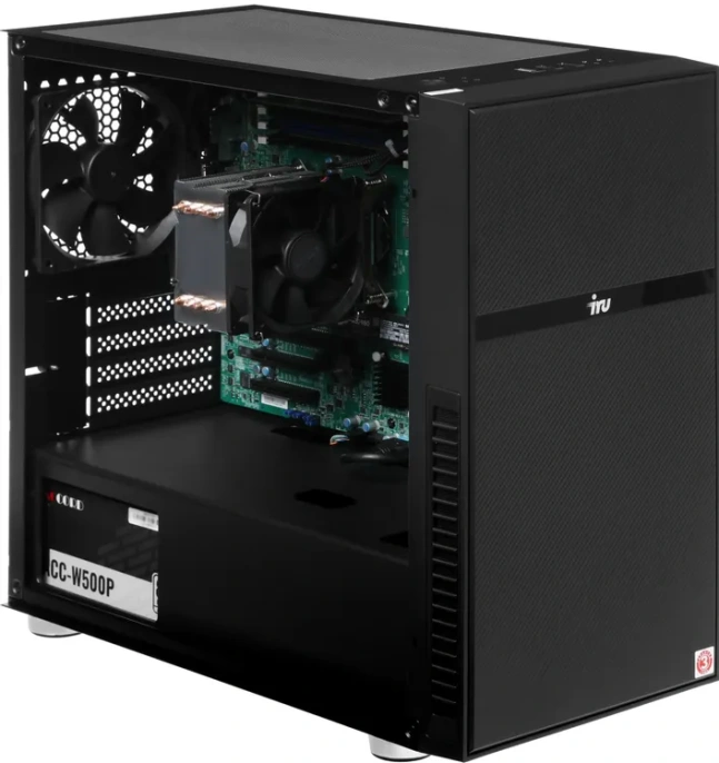 Сервер IRU Rock w9102e 1xE-2224G 1x16Gb 1x1Tb M.2 SSD C242 AST2500 2xGigEth 1x500W 2119889