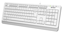 Клавиатура A4TECH Fstyler FKS10, USB, мембранная, белый/серый [fks10 white]