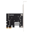 Контроллер ExeGate EXE-342 (PCI-E x1 v2.0, 2*USB3.0 ext.+ 1*19pin int. (внутренние коннекторы для подключения 2*USB3.0 портов на корпусе), разъем доп.питания, VIA Labs Chipset VL805) EX296209RUS