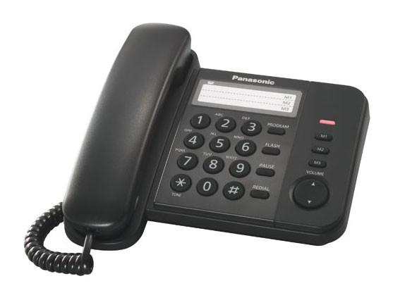 Проводной телефон Panasonic KX-TS2352RUB, черный