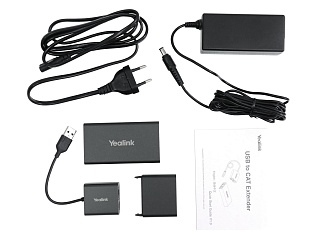 Удлинитель USB Yealink USB2CAT5E - EXT комплект приемника и передатчика USB по кабелю CATe, адаптер электропитания, AMS-2 года USB2CAT5E-EXT