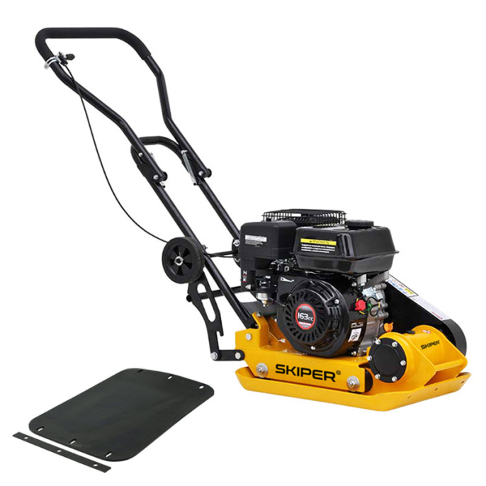 Виброплита SKIPER C60L-WM LC160F, 5.5л.с., плита 53х37см., 11кН, 25м/мин, рез. коврик, колёса SC60LWM.00