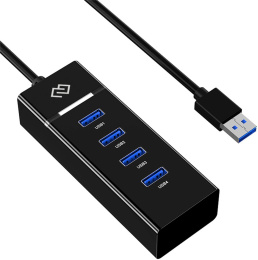 Хаб разветвитель Digma DHUB-4USB-C-3.0, черный