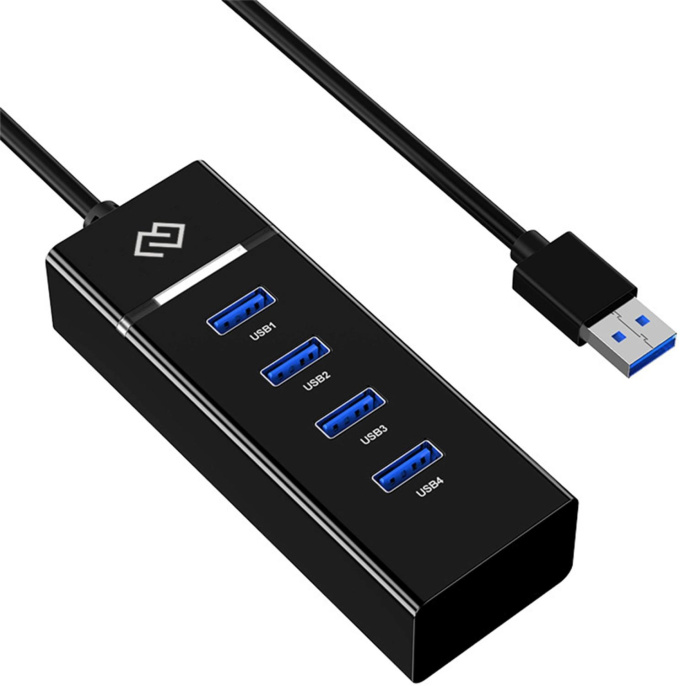 Хаб разветвитель Digma DHUB-4USB-C-3.0, черный