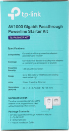Сетевой адаптер HomePlug AV TP-Link TL-PA7017P KIT AV1000 Gigabit Ethernet (упак.:2шт)
