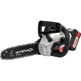 Бесщеточная аккумуляторная пила цепная Интерскол ПЦА-12/36В Li-ion, АПИ, картон, 2 аккумулятора, 2,0 Ач, ЗУ 824.2.2.70