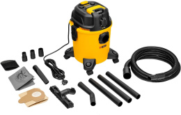 Строительный пылесос DENZEL RVC20,  желтый [28202]