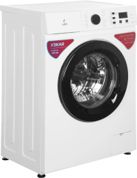 Стиральная машина узкая LEX LWM06010BLIDsmall, с фронтальной загрузкой, 6кг, 1000об/мин, с паром, инверторная