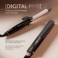 Выпрямитель для волос Polaris PHS 5012KT UltraSlim Digital Pro, черный и розовый